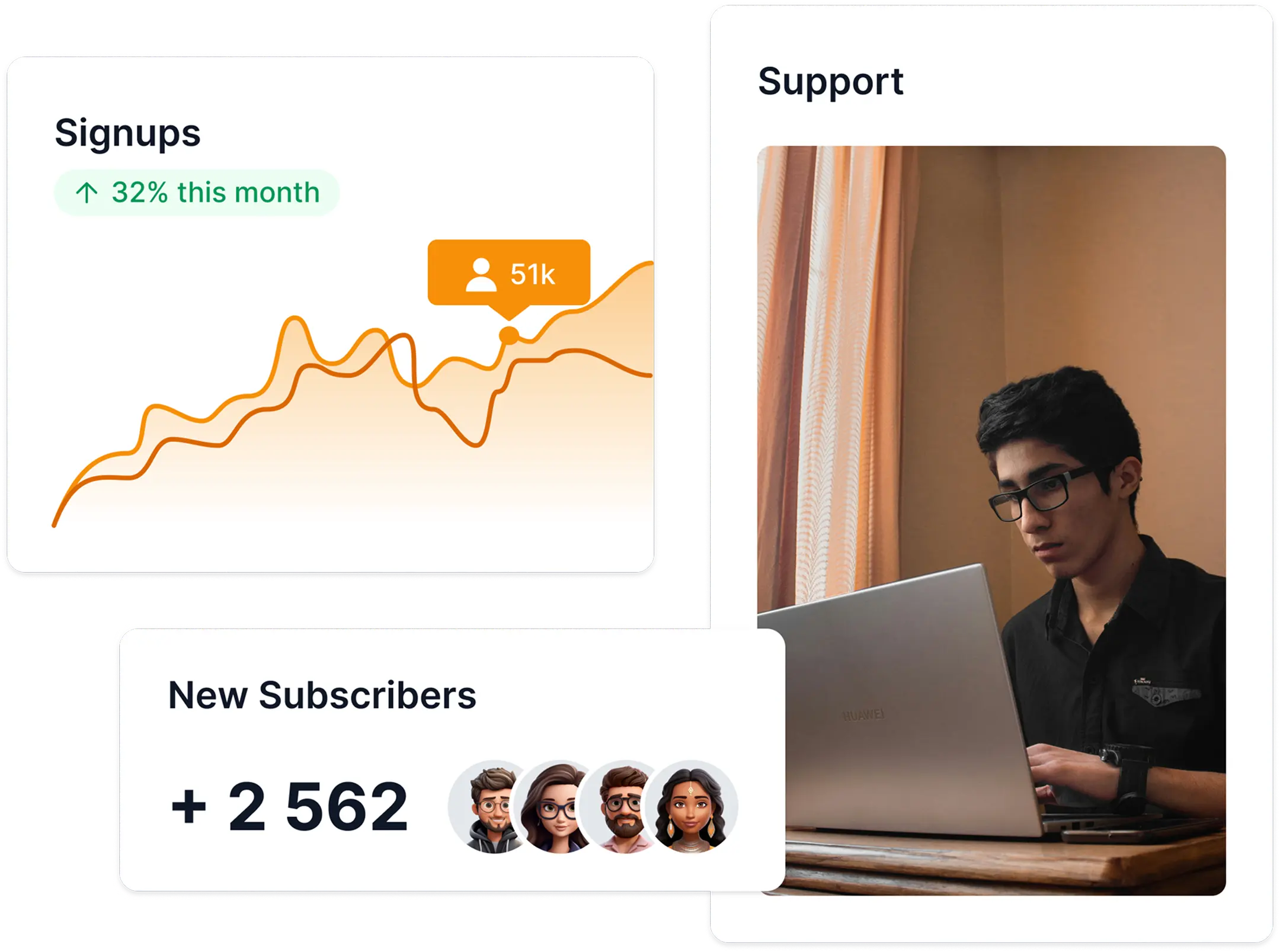 Illustration for Marketing and sales support