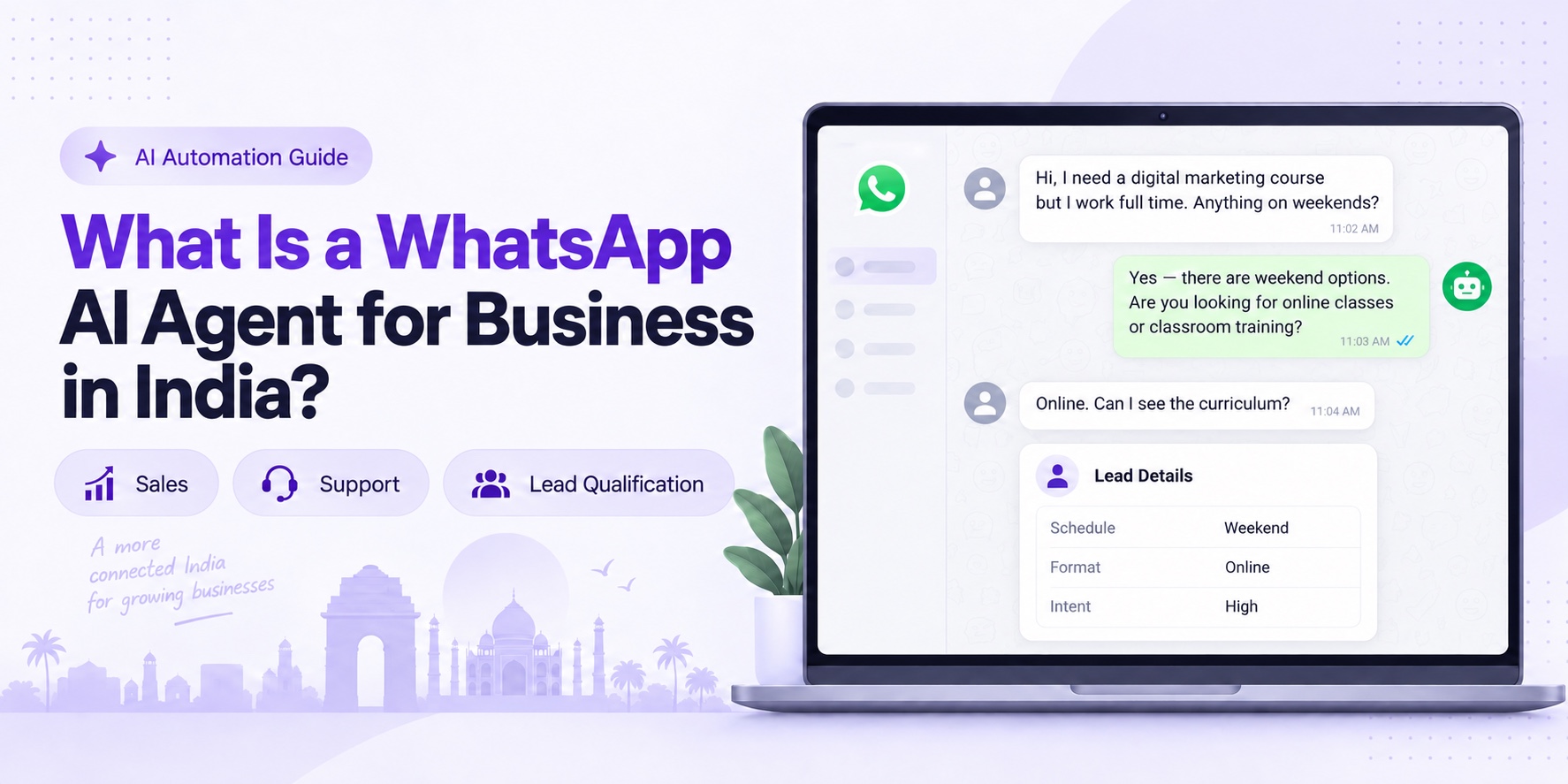 What Is a WhatsApp AI Agent for Business in India?